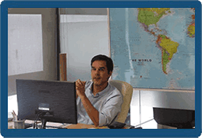 Os escritórios da empresa de tradução M21Global Traducciones