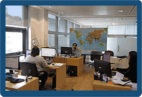 Os escritórios da empresa de tradução M21Global Traducciones