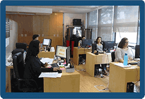 Os escritórios da empresa de tradução M21Global Traducciones