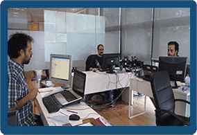Os escritórios da empresa de tradução M21Global Traducciones